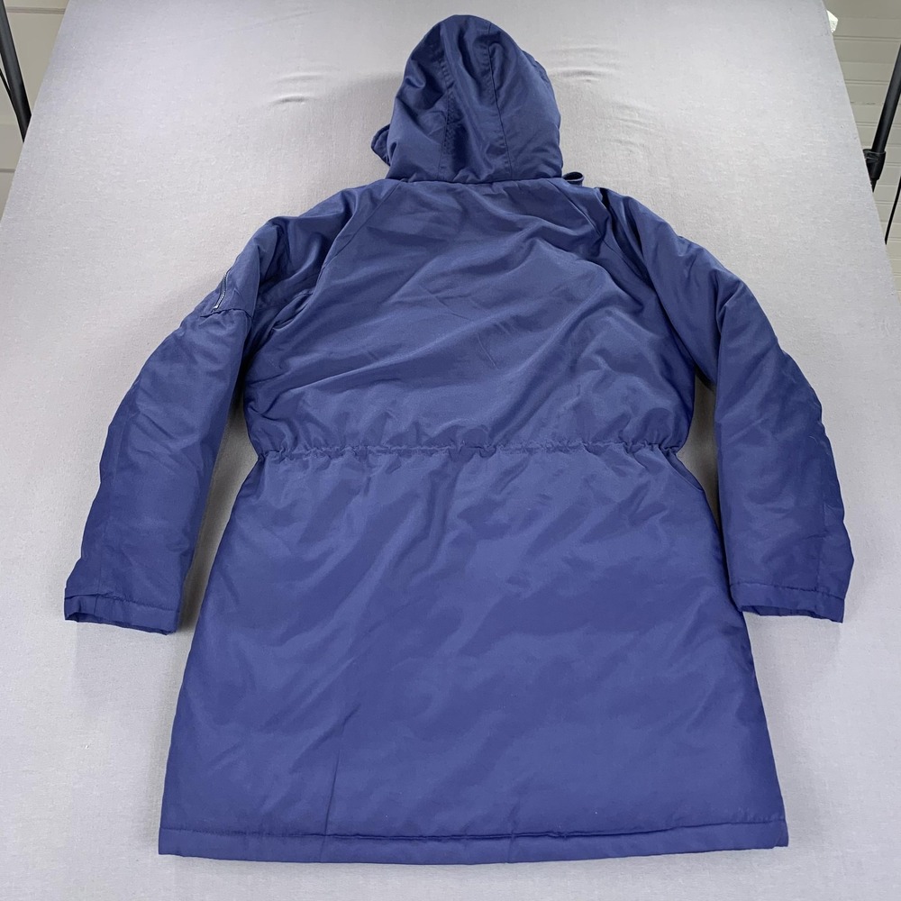 Swisstech Jacket Womens Medium 8-10 Blue‎ Sapphire Hooded Puffer Parka Coat - Picture 4 of 16